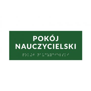 System tabliczek z pismem Braille'a dla szkół - wym. 200x80mm - PCW twarde - DECO GREEN - TAB375