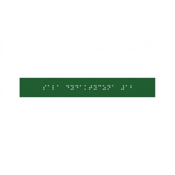 System tabliczek z pismem Braille'a dla szkół - wym. 200x28mm - PCW twarde - DECO GREEN - TAB384