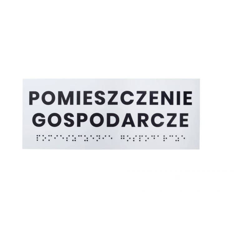 System tabliczek z pismem Braille'a dla szkół - wym. 200x80mm - PCW twarde - DECO WHITE - TAB415