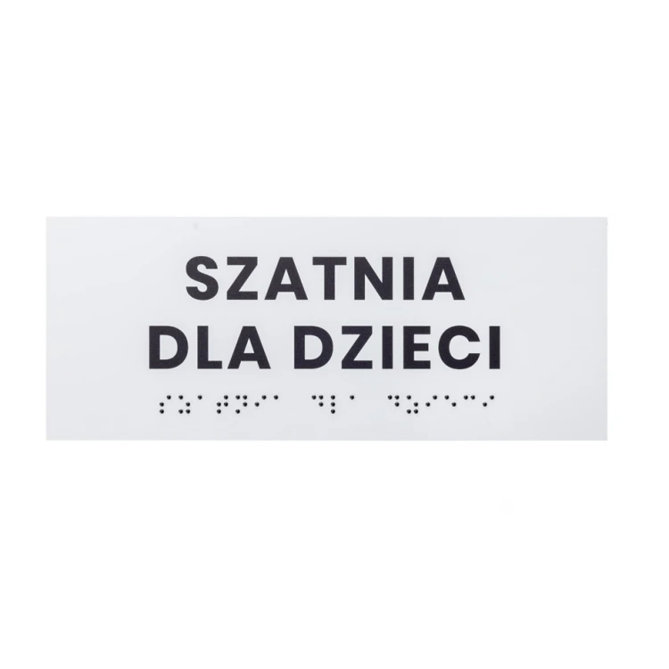 System tabliczek z pismem Braille'a dla szkół - wym. 200x80mm - PCW twarde - DECO WHITE - TAB415