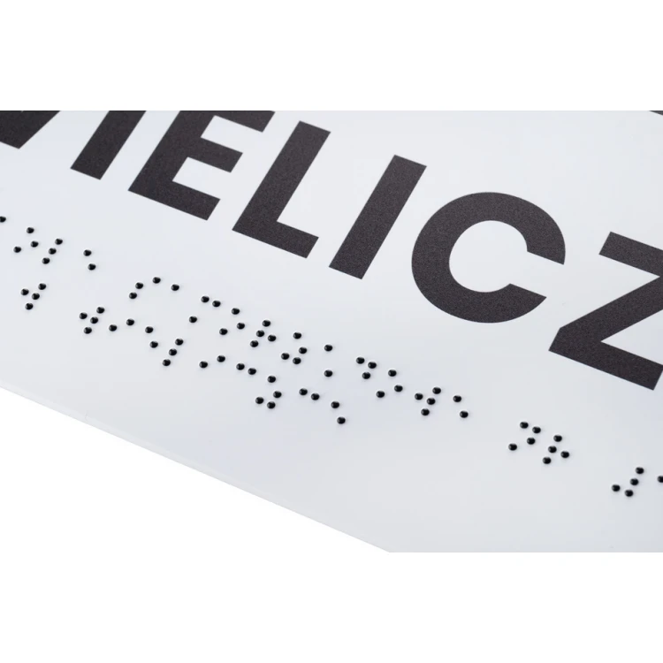 System tabliczek z pismem Braille'a dla szkół - wym. 350x300mm - PCW twarde - DECO WHITE - TAB398