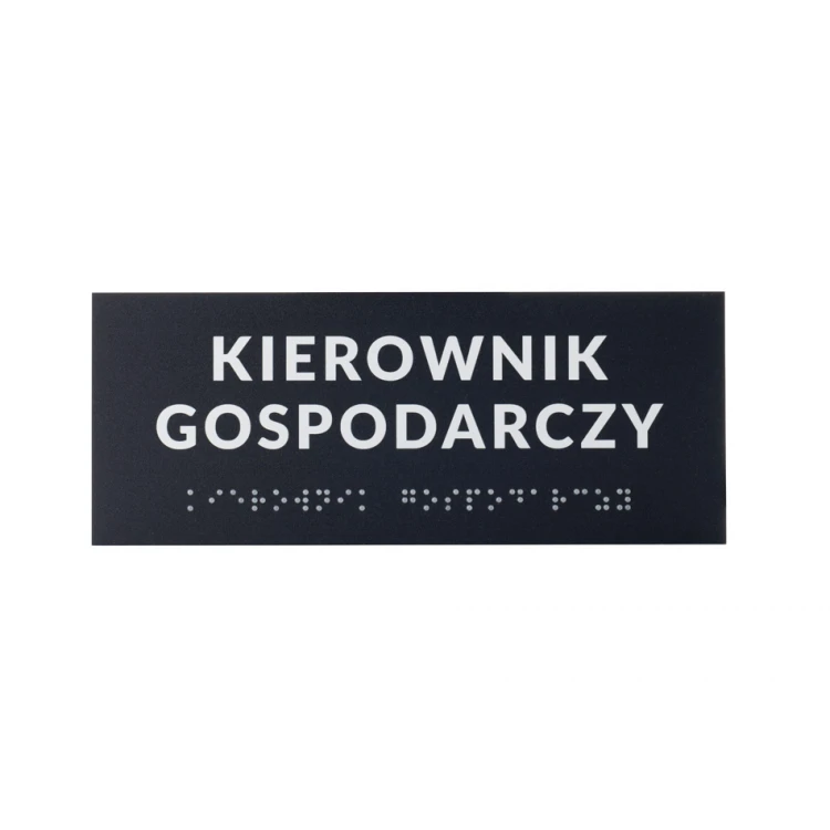System tabliczek z pismem Braille'a dla szkół - wym. 200x80mm - PCW twarde - DECO DARK - TAB417