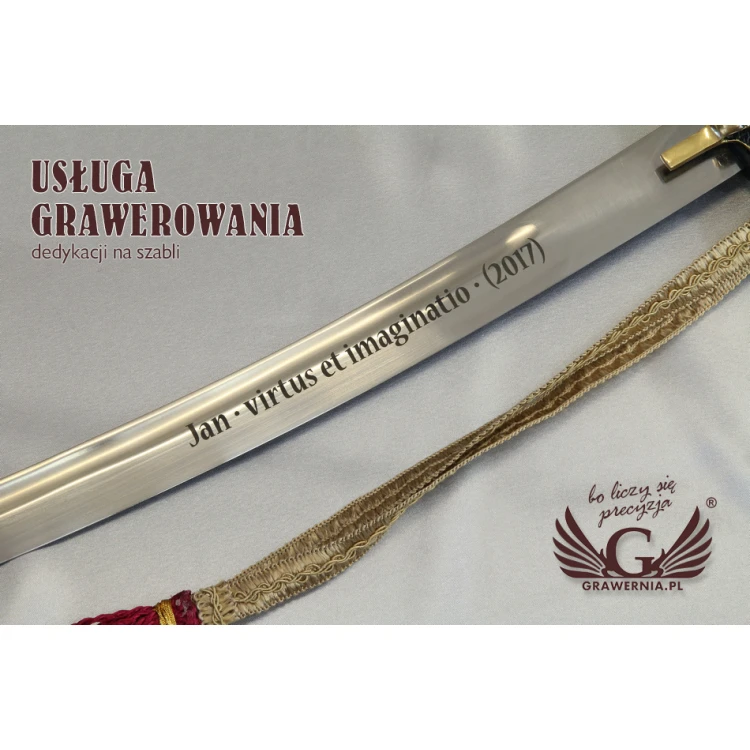 SZABLA - usługa grawerowania dowolnej dedykacji