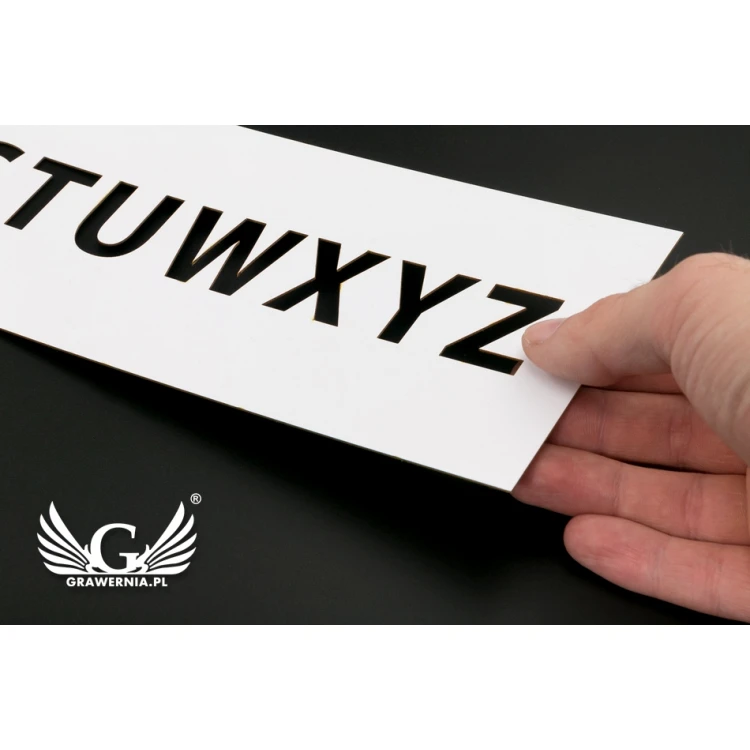 Szablon malarski - cyfry lub litery - wysokość znaków: 30mm - SM002