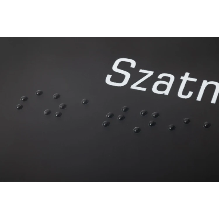 Toaleta damska i dla niepełnosprawnych - tabliczka z pismem Braille'a - wym. 160x160mm - akryl szroniony i ADA - NORD - TAB329