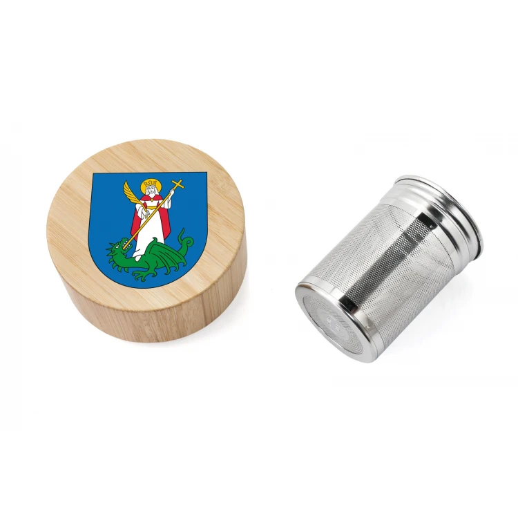 Szklana butelka z zaparzaczem do herbaty z grawerem na zakrętce - Porto - 600ml - BUT012