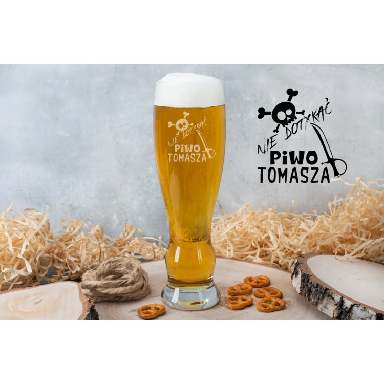 Szklanka na piwo z grawerem - Nie dotykać - SP022