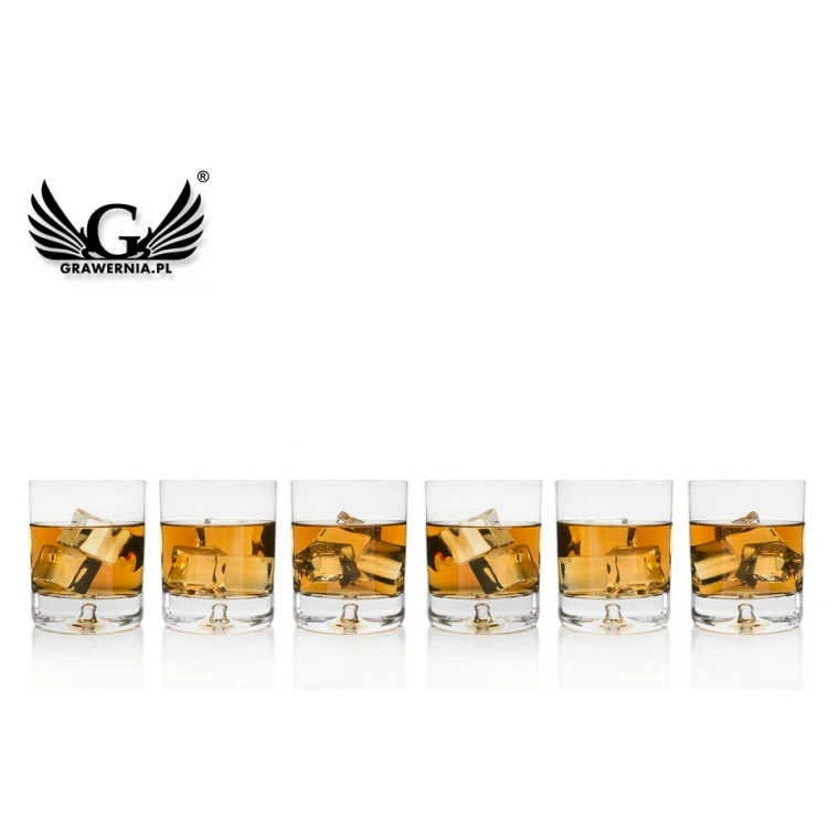 Szklanki do whisky z grawerem 6 sztuk - Lambert - SZK002