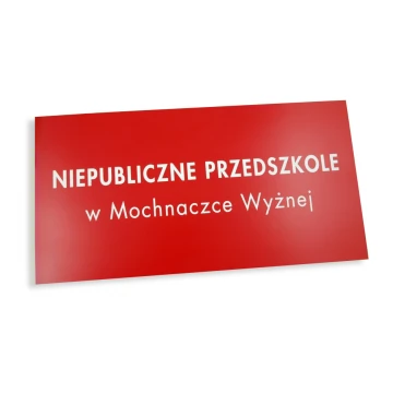 Szyld czerwony dla szkoły - SZ008 - wym. 450x230mm