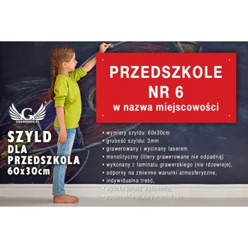 Szyld dla przedszkola - SZ102 - wym. 600x300mm