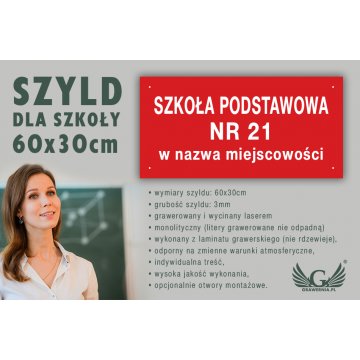 Szyld dla szkoły - SZ103 - wym. 600x300mm