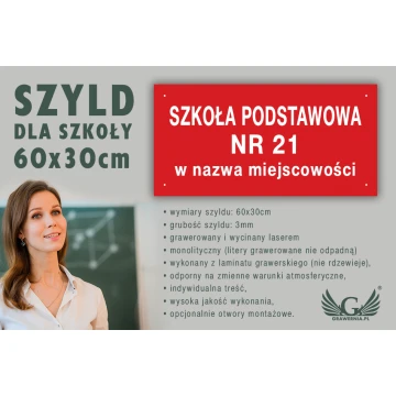 Szyld dla szkoły - SZ103 - wym. 600x300mm