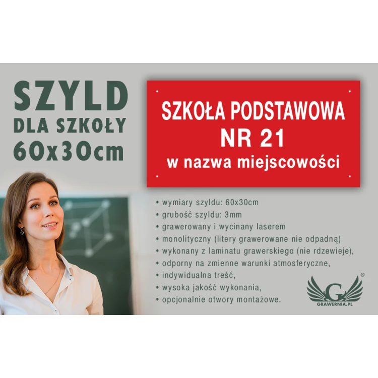 Szyld dla szkoły - SZ103 - wym. 600x300mm