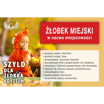 Szyld dla żłobka - SZ099 - wym. 600x250mm