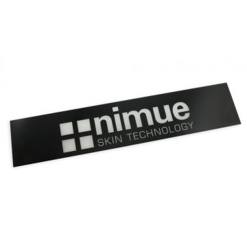 Szyld firmowy czarny z przezroczystym logo - SZ090 - wym. 623x130mm