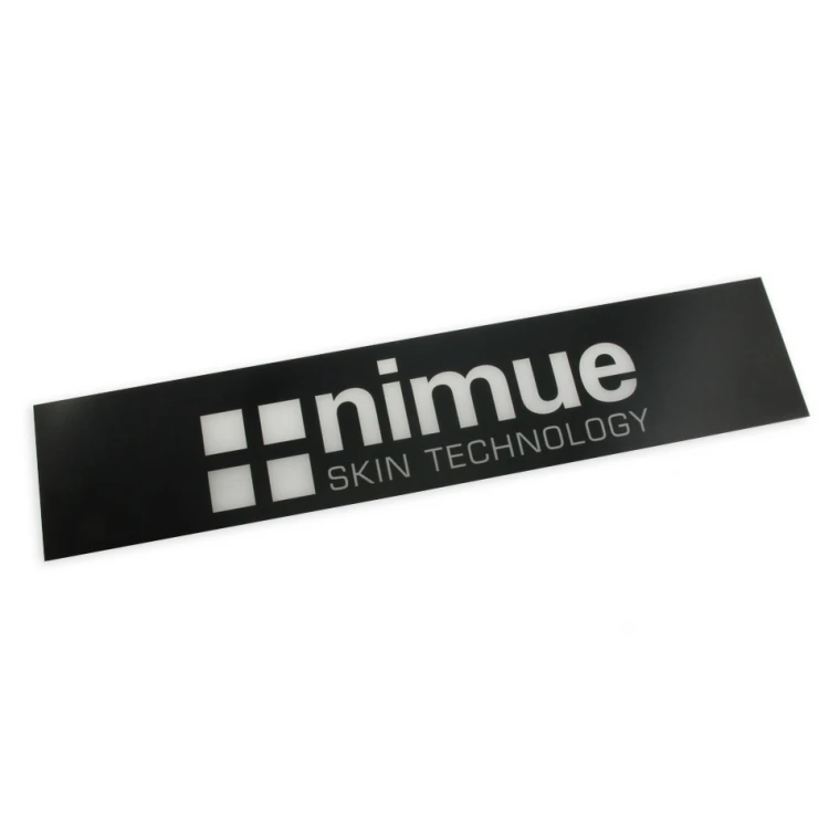 Szyld firmowy czarny z przezroczystym logo - SZ090 - wym. 623x130mm