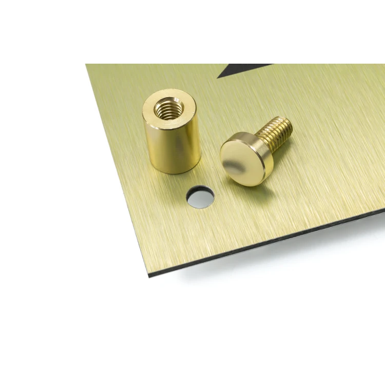 Szyld firmowy - dibond szczotkowany złoty 3mm - druk UV - wym. 420x297mm (A3) - SZUV018