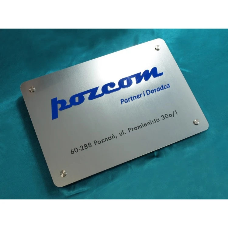 SZYLD FIRMOWY - srebrny - SZ059 -  wym. 500x300mm