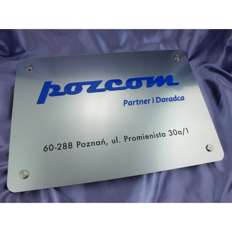 SZYLD FIRMOWY - srebrny - SZ059 -  wym. 500x300mm