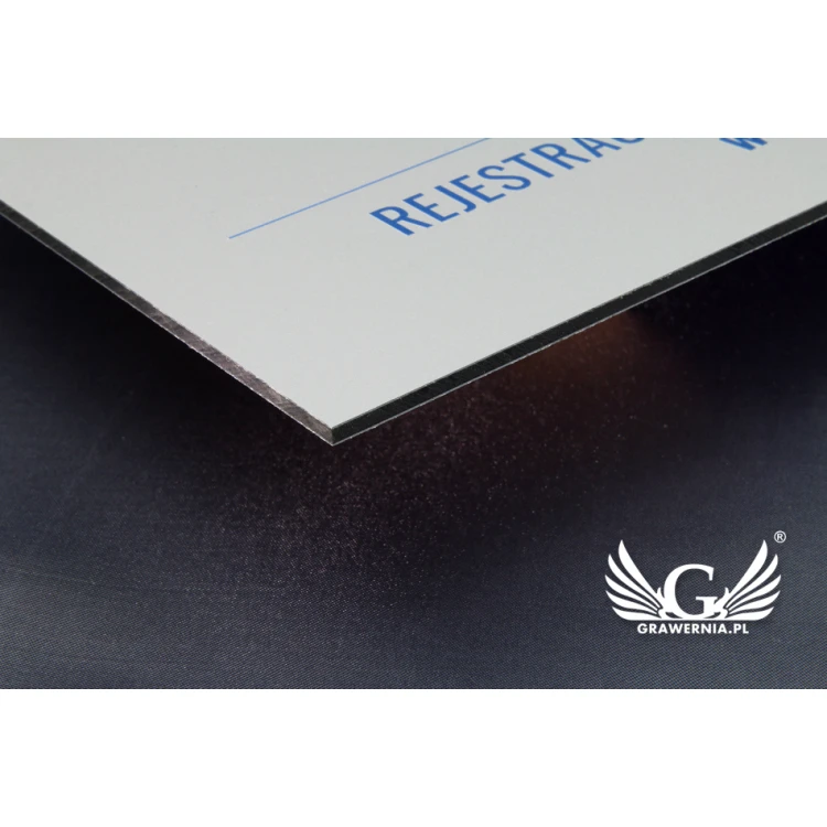 Szyld firmowy - wym. 210x297mm (A4) - DIBOND MAT 3mm - druk UV - SZUV013