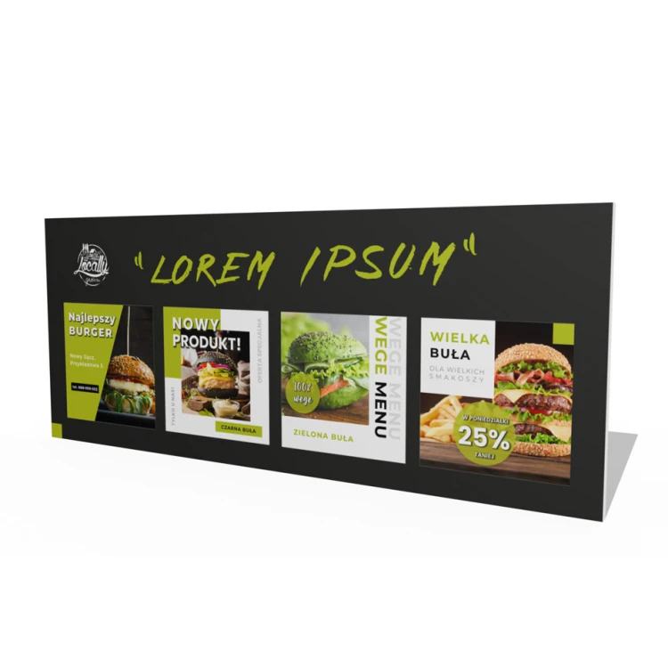 Szyld z  PVC z nadrukiem UV - wym. 1300x530mm  - SZUV021