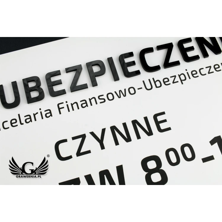 SZYLD FIRMOWY z WYPUKŁYM LOGO - na drzwi - SZ117 - wymiary: 420x300mm