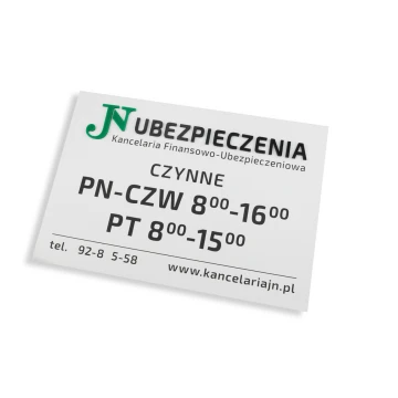 SZYLD FIRMOWY z WYPUKŁYM LOGO - na drzwi - SZ117 - wymiary: 420x300mm
