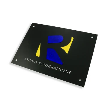 SZYLD FIRMOWY z WYPUKŁYM LOGO - kolorowy - SZ071 - wymiary: 297x210mm (format A4)