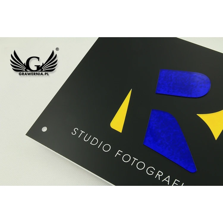 SZYLD FIRMOWY z WYPUKŁYM LOGO - kolorowy - SZ071 - wymiary: 297x210mm (format A4)