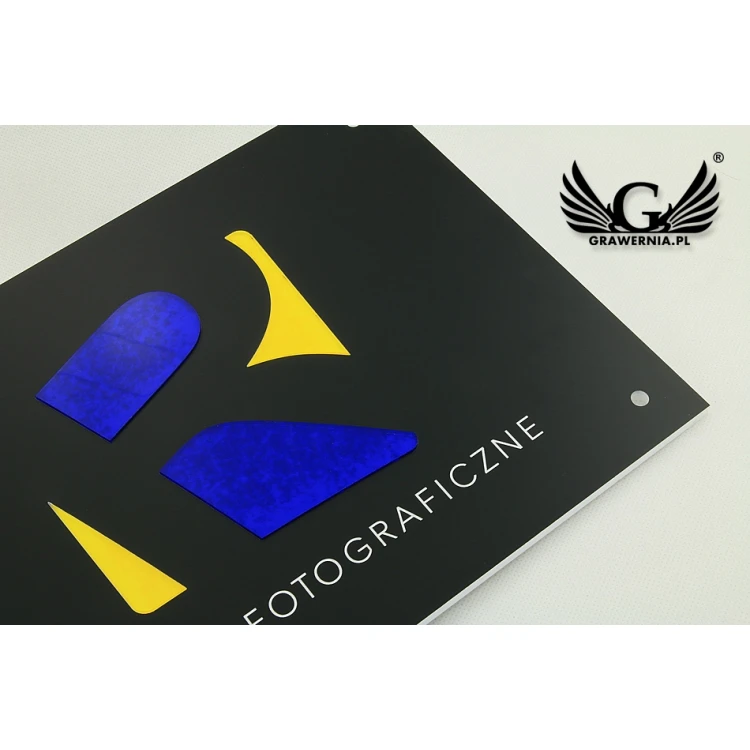 SZYLD FIRMOWY z WYPUKŁYM LOGO - kolorowy - SZ071 - wymiary: 297x210mm (format A4)