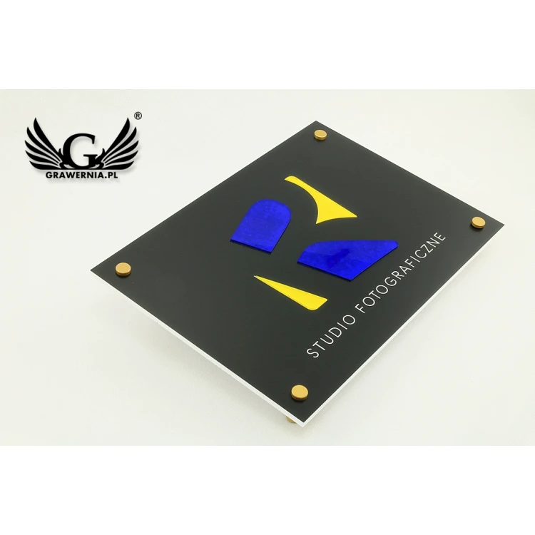 SZYLD FIRMOWY z WYPUKŁYM LOGO - kolorowy - SZ071 - wymiary: 297x210mm (format A4)