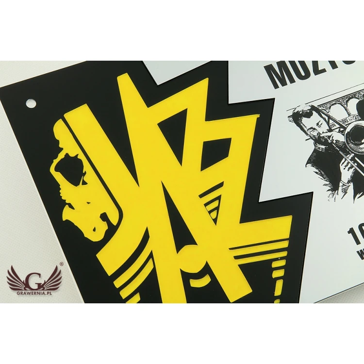 SZYLD FIRMOWY z WYPUKŁYM LOGO - kolorowy - SZ072 - wymiary: 297x210mm (format A4)