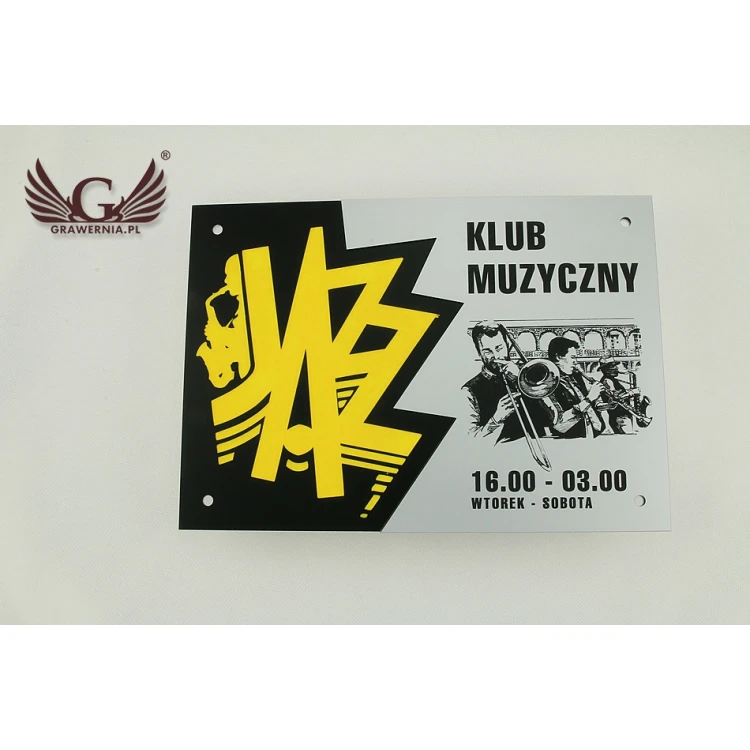 SZYLD FIRMOWY z WYPUKŁYM LOGO - kolorowy - SZ072 - wymiary: 297x210mm (format A4)