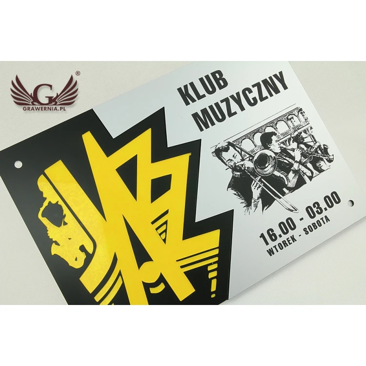 SZYLD FIRMOWY z WYPUKŁYM LOGO - kolorowy - SZ072 - wymiary: 297x210mm (format A4)
