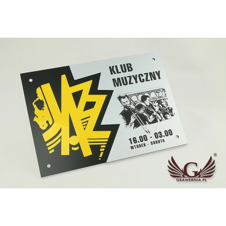 SZYLD FIRMOWY z WYPUKŁYM LOGO - kolorowy - SZ072 - wymiary: 297x210mm (format A4)