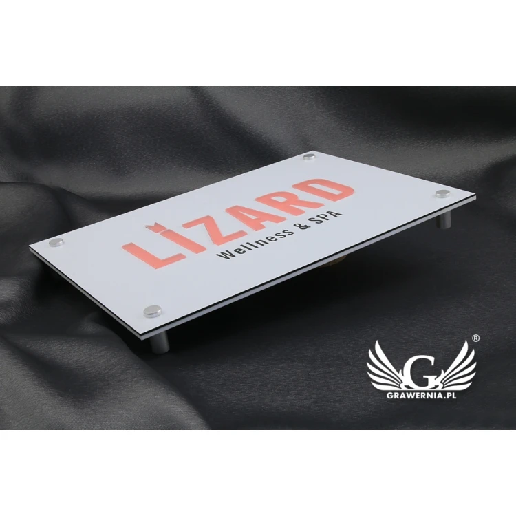 SZYLD FIRMOWY z WYPUKŁYM LOGO - kolorowy - SZ074 - wymiary: 297x210mm (format A4)