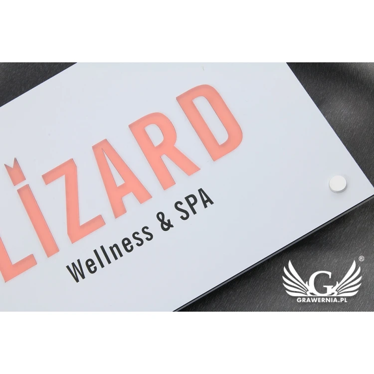SZYLD FIRMOWY z WYPUKŁYM LOGO - kolorowy - SZ074 - wymiary: 297x210mm (format A4)