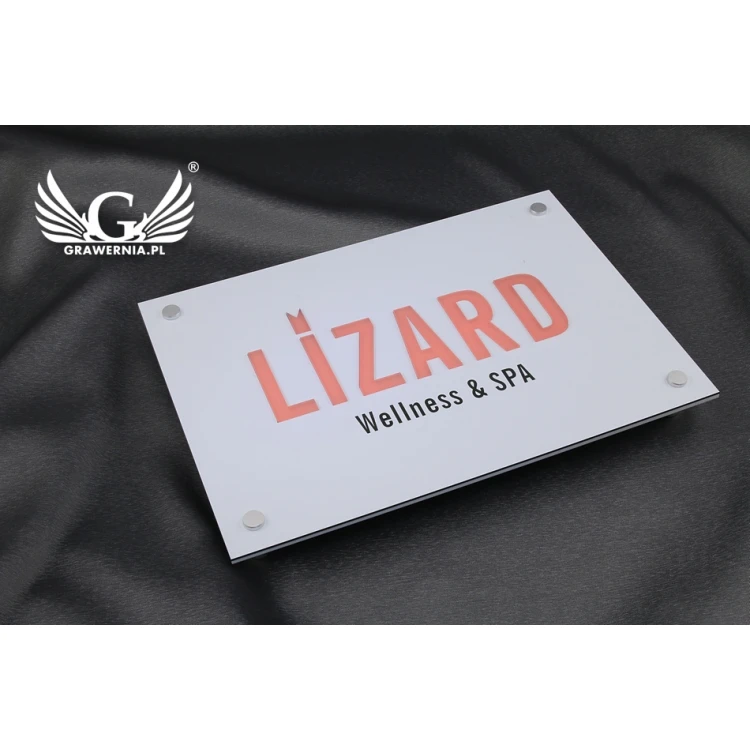 SZYLD FIRMOWY z WYPUKŁYM LOGO - kolorowy - SZ074 - wymiary: 297x210mm (format A4)