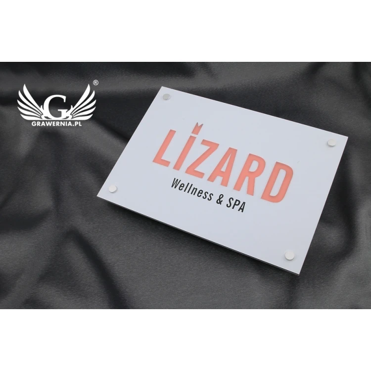 SZYLD FIRMOWY z WYPUKŁYM LOGO - kolorowy - SZ074 - wymiary: 297x210mm (format A4)