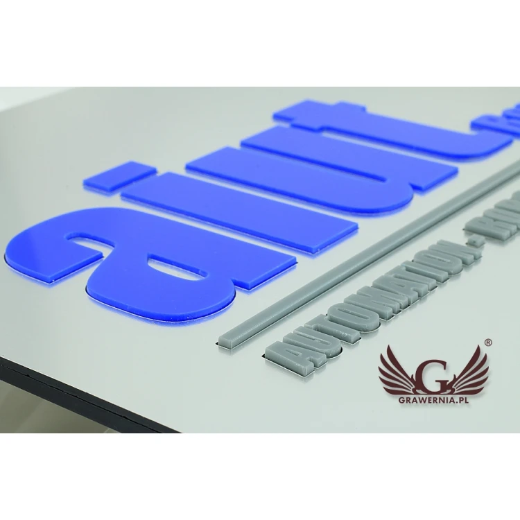 SZYLD FIRMOWY z WYPUKŁYM LOGO - kolorowy - SZ076 - wymiary 200x300mm