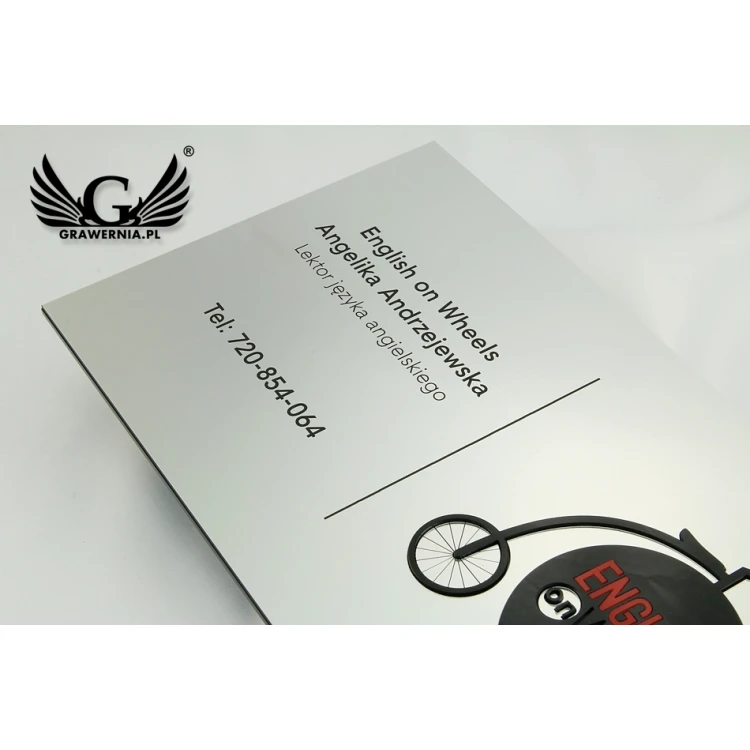 SZYLD FIRMOWY z WYPUKŁYM LOGO - kolorowy - SZ077 - wymiary 300x179mm