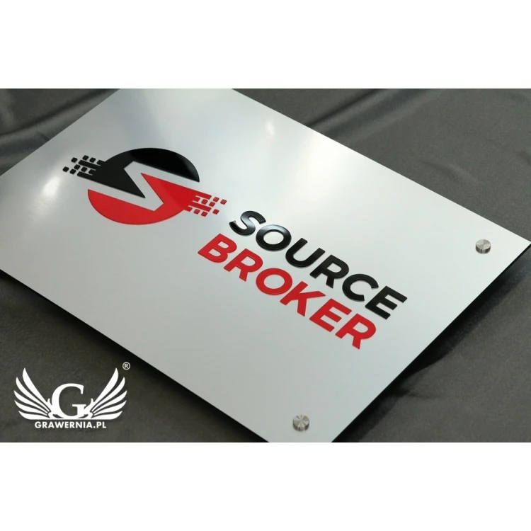 SZYLD FIRMOWY z WYPUKŁYM LOGO - kolorowy - SZ079 - wymiary: 594x420mm 
