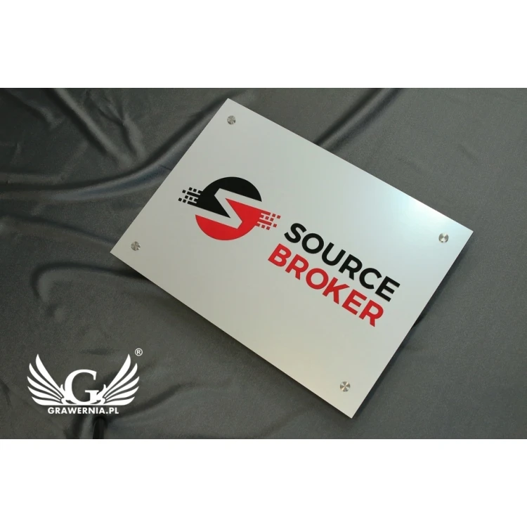 SZYLD FIRMOWY z WYPUKŁYM LOGO - kolorowy - SZ079 - wymiary: 594x420mm 