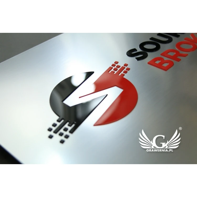 SZYLD FIRMOWY z WYPUKŁYM LOGO - kolorowy - SZ079 - wymiary: 594x420mm 