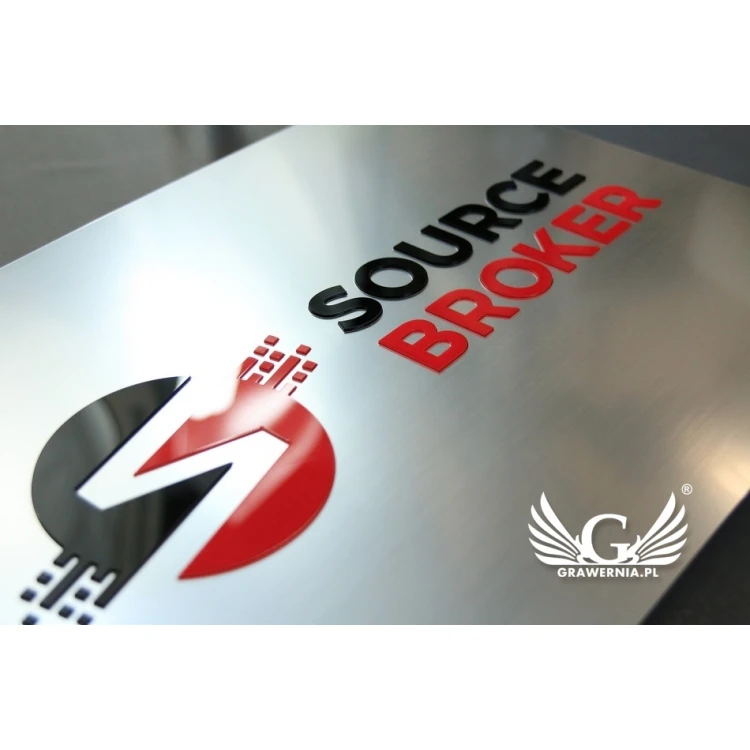 SZYLD FIRMOWY z WYPUKŁYM LOGO - kolorowy - SZ079 - wymiary: 594x420mm 