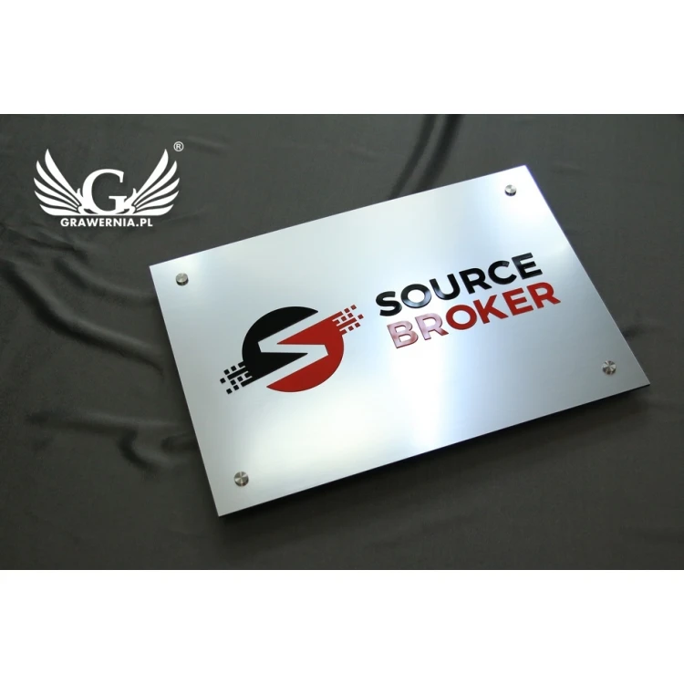 SZYLD FIRMOWY z WYPUKŁYM LOGO - kolorowy - SZ079 - wymiary: 594x420mm 