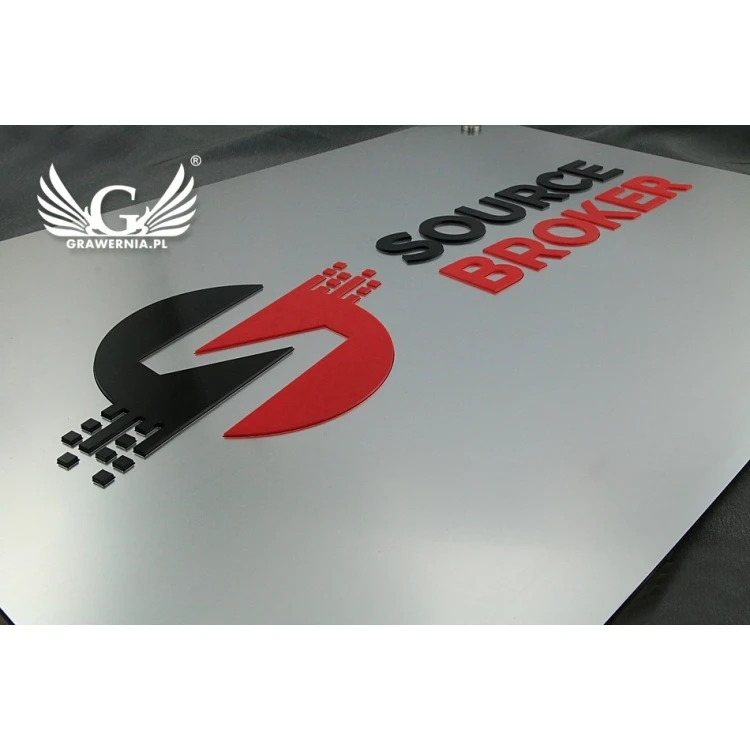 SZYLD FIRMOWY z WYPUKŁYM LOGO - kolorowy - SZ079 - wymiary: 594x420mm 