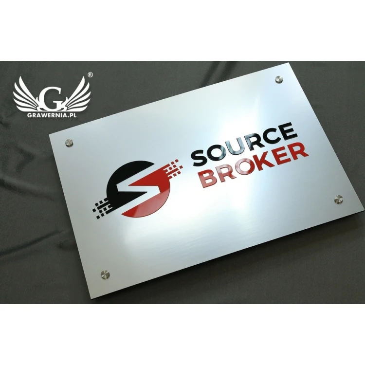 SZYLD FIRMOWY z WYPUKŁYM LOGO - kolorowy - SZ079 - wymiary: 594x420mm 