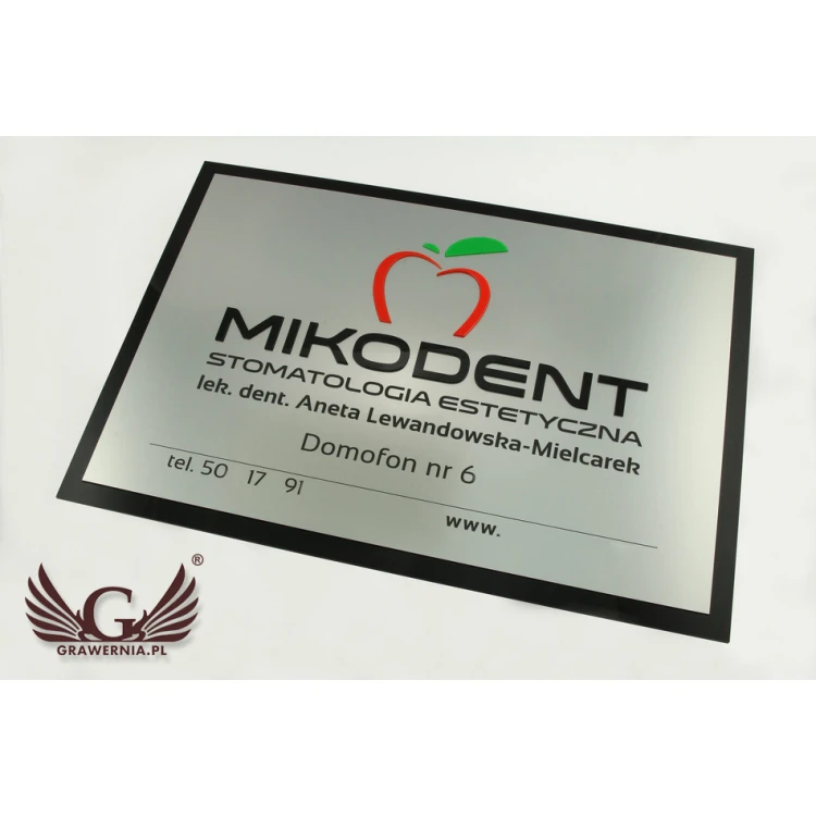 SZYLD FIRMOWY z WYPUKŁYM LOGO - kolorowy - SZ095 - wymiary 480x330mm