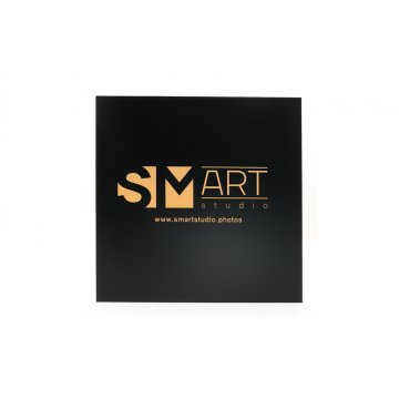 Szyld grawerowany - czarny mat ze złotym matowym grawerem - SZ0133 - wym. 300x300mm